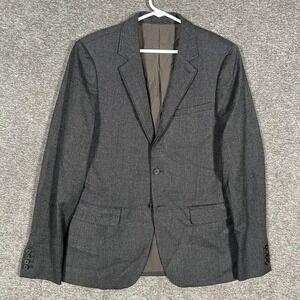 AllSaints Blazer Mens 36 Gray Howth Wool Blend Two Button Sport Coat Jacket